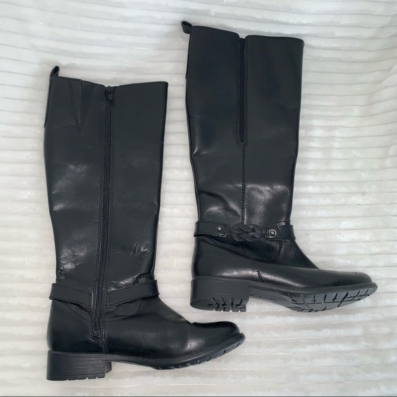 Women’s 6M CLARK’S PLAZA MARKET Black Leather Equestrian Style Riding Boots EXC - Picture 5 of 16